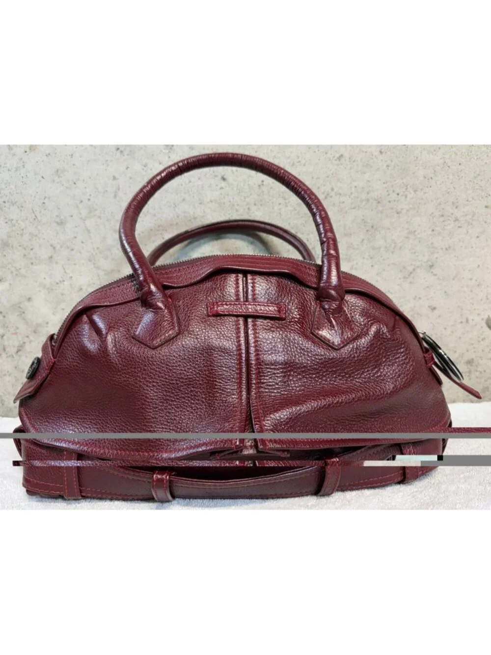 Jean Paul Gaultier Vintage Y2K Trench Coat Burgundy Leather Handbag Purse